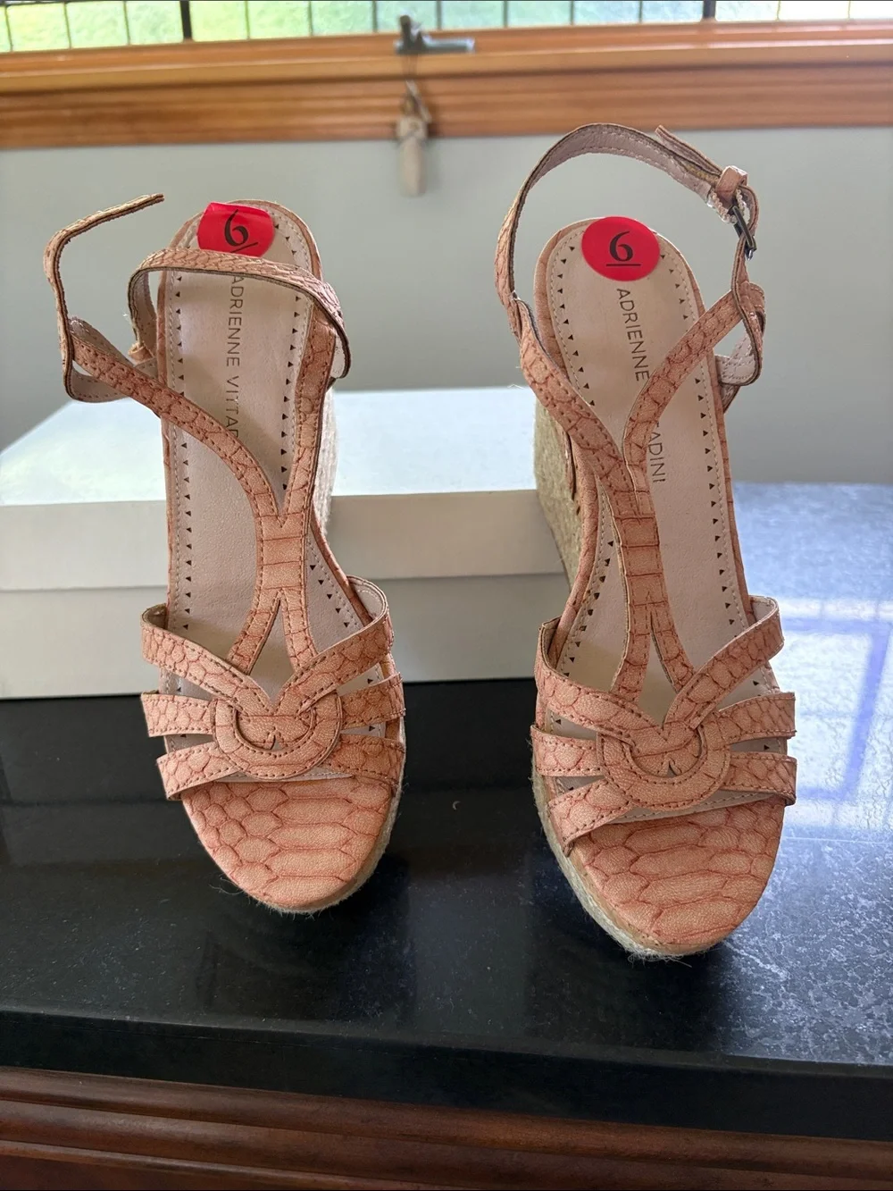 Adrienne Vittadini  Woven Espadrille Wedge Sandals